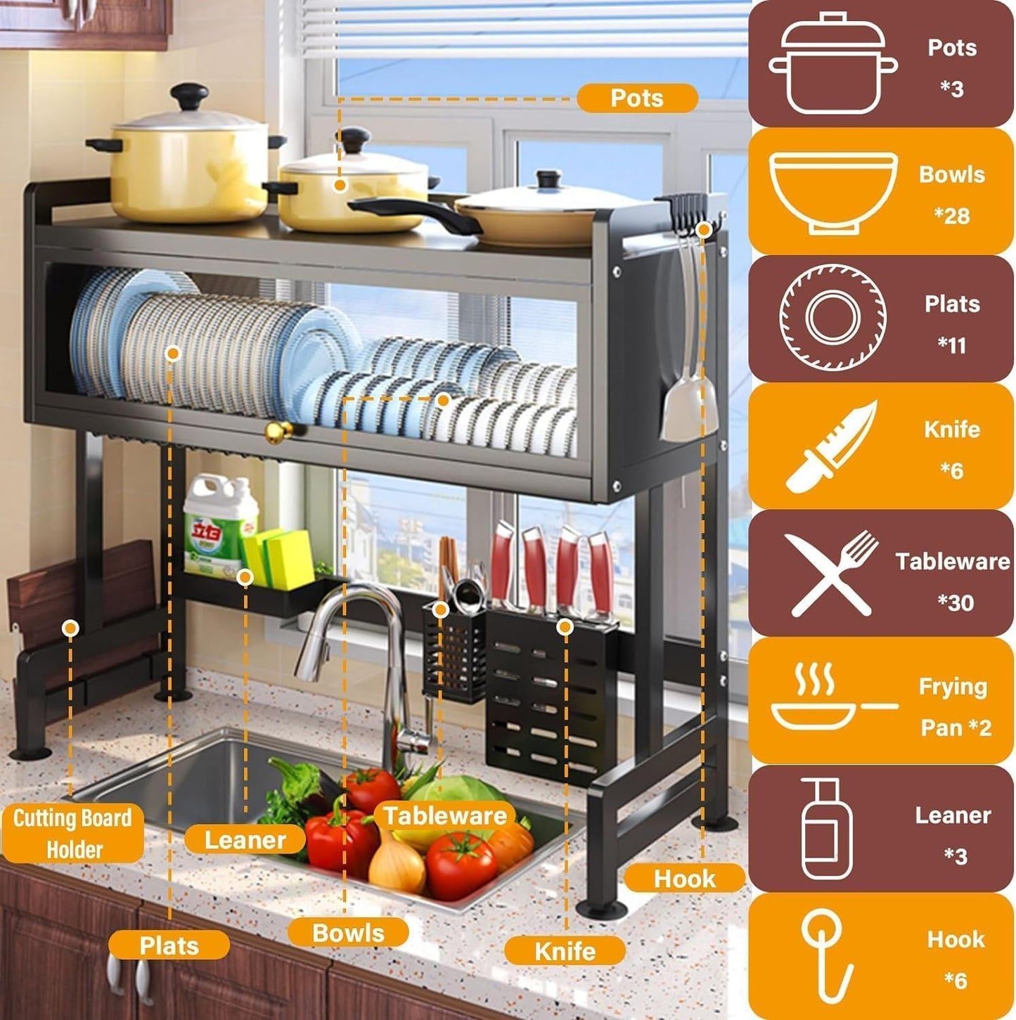 Heavy Duty Kitchen Rack (FREE DELIVERY)