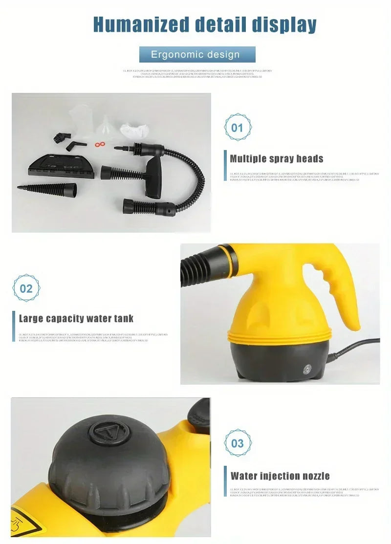 Multifunction Small Home Cleaner Sets Handheld High Temperature Steam Cleaning.