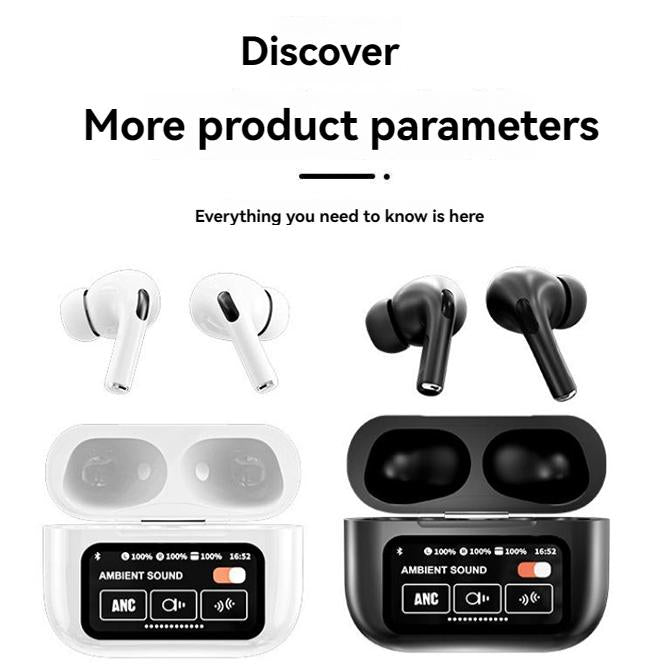 A9 Pro Earbuds 2024 TWS In-Ear Earbuds ANC/ENC Wireless Earphone s LED .