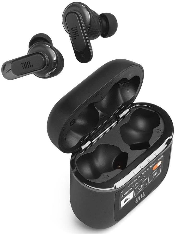 JBL Tour Pro 2 True Wireless Noise Cancelling Earbuds.