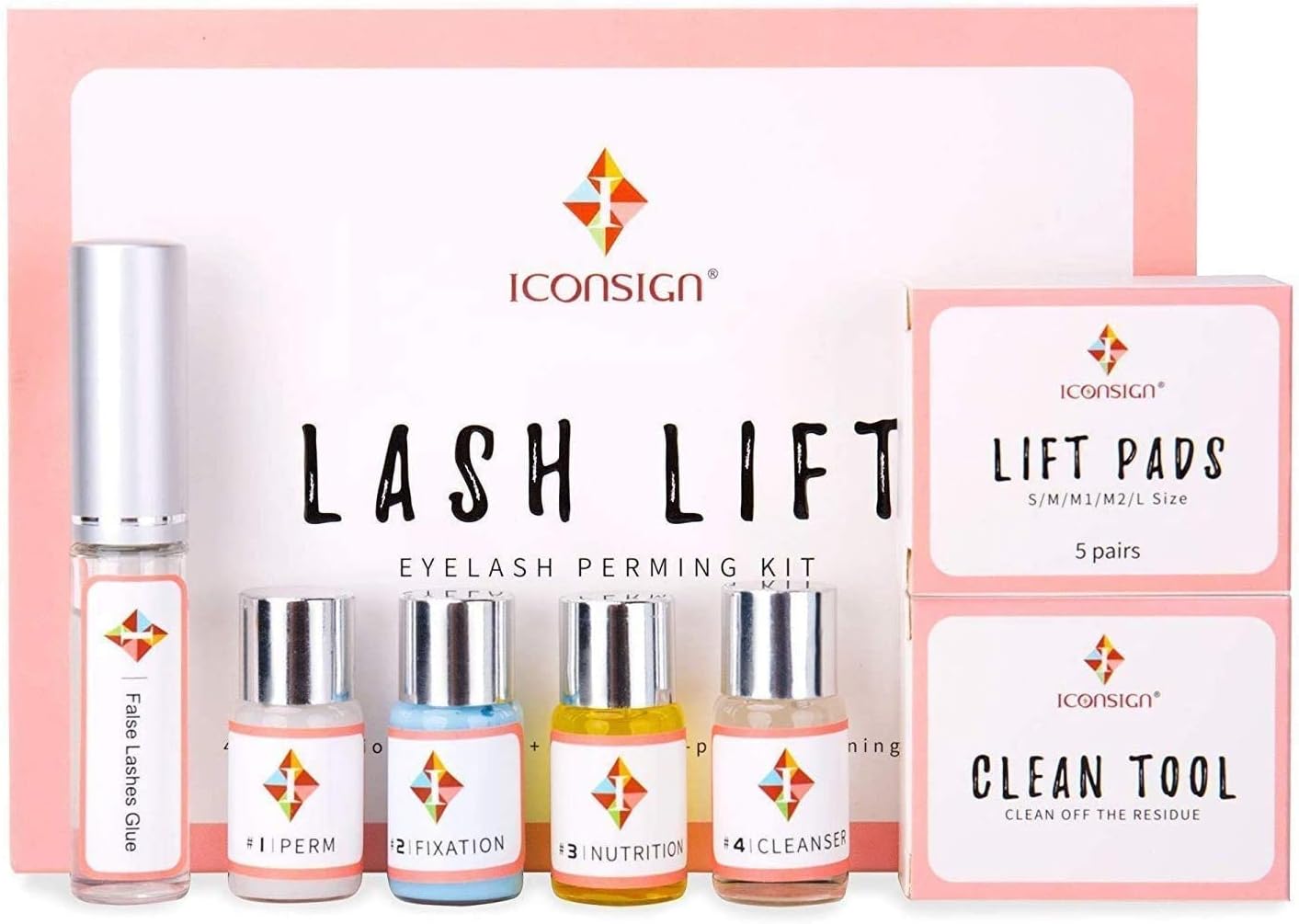 ICONSIGN Lash Lift Kit Lash Lifiting Eyelash Perming Kit Lash Curling Enhancer Eyes Makeup Tools.