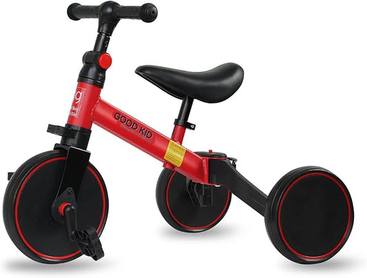4 in 1 Kids Balance Bike Kids Tricycle for 1-4 Years, Toddlers cycle with Adjustable Seat and removable Pedals .
