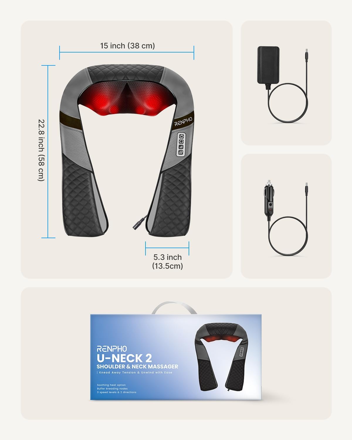 Neck and Shoulder Massager Heated Back Massager