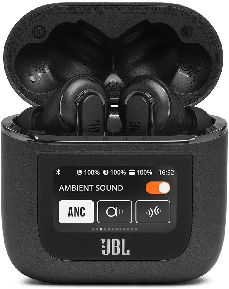 JBL Tour Pro 2 True Wireless Noise Cancelling Earbuds.