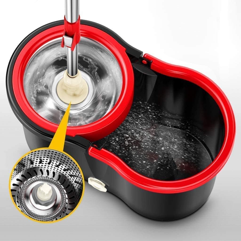 Easy Spin Mop and Bucket Set with 2 Heads and Spinner is made by Stainless steel.