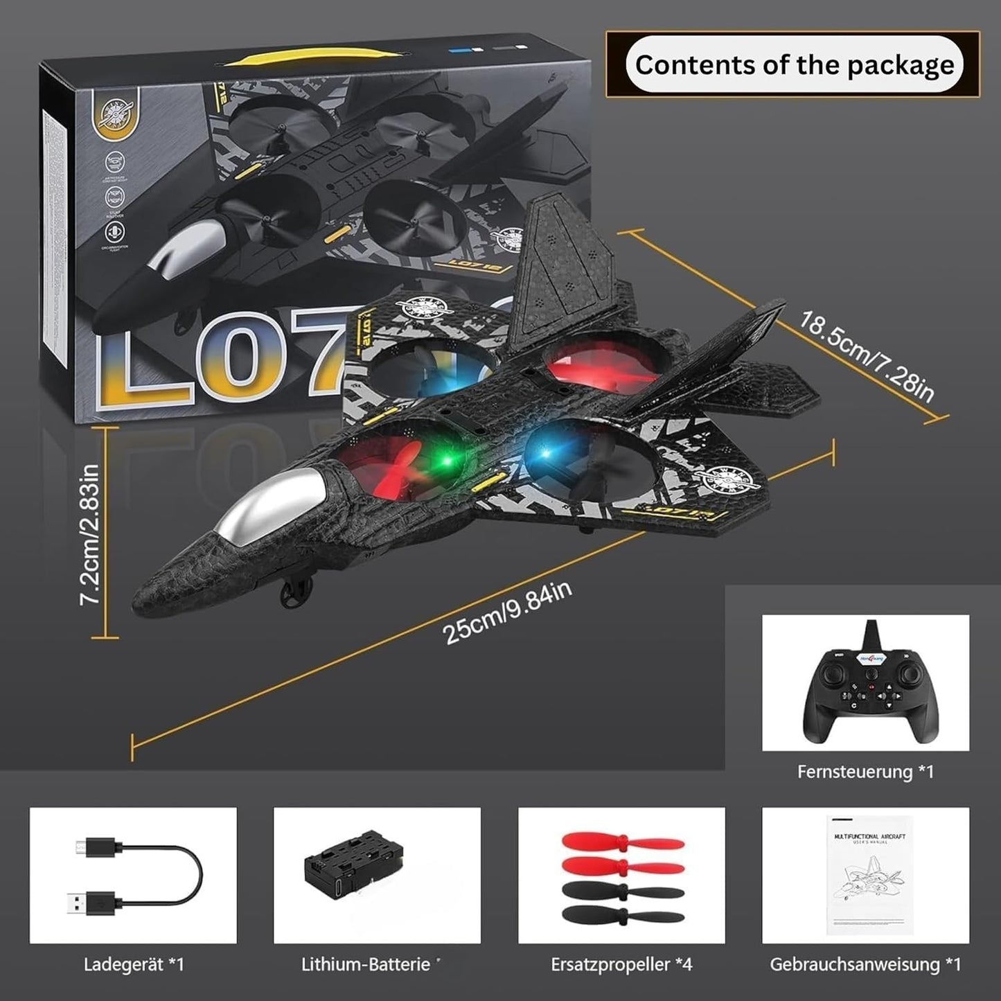 RC Airplane, 2.4GHz Remote Controlled L0712  Airplane.