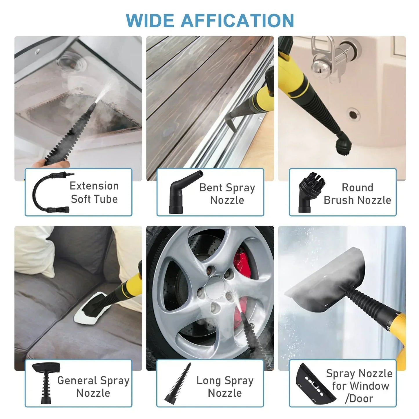 Multifunction Small Home Cleaner Sets Handheld High Temperature Steam Cleaning.
