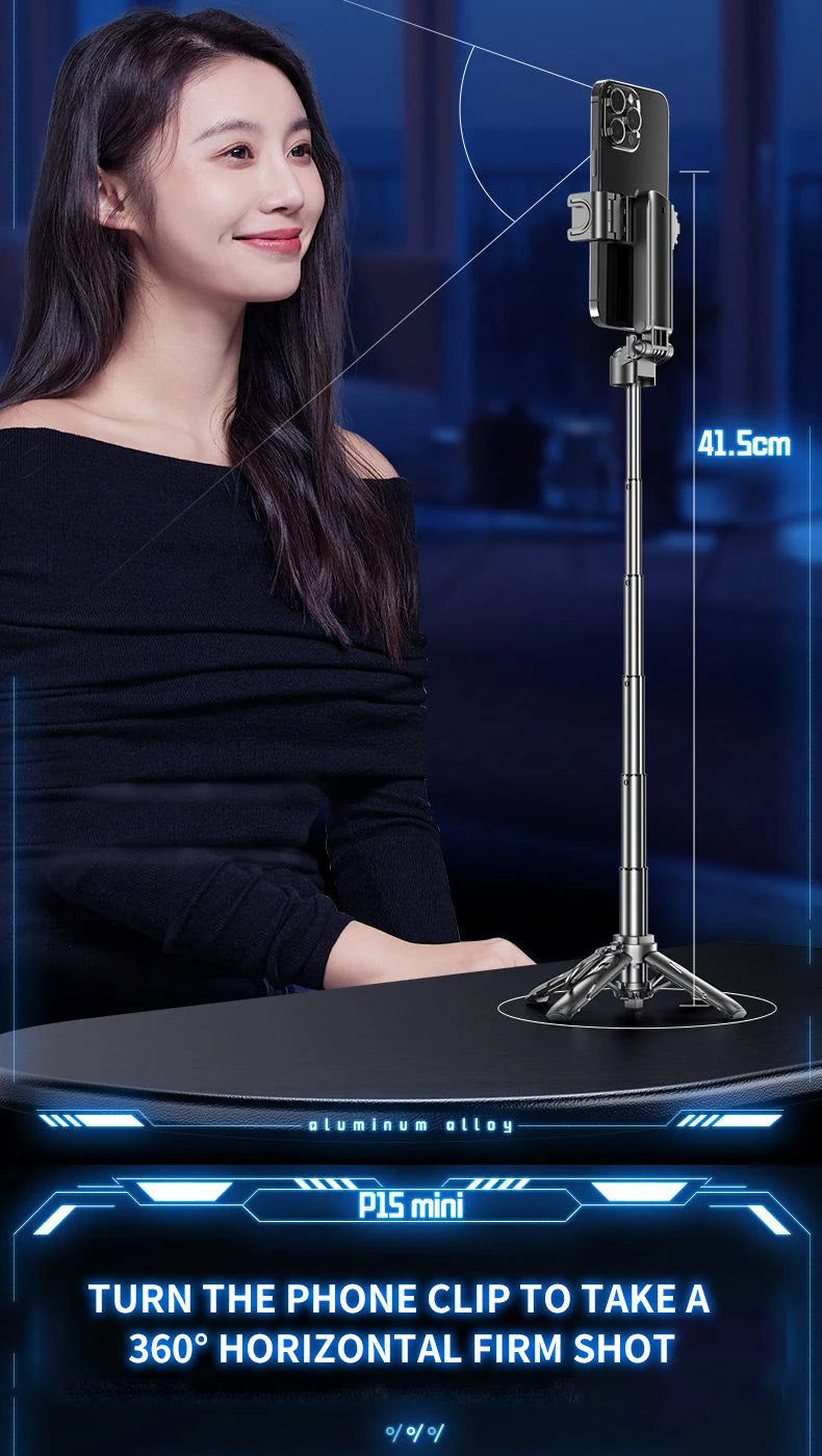P15Mini Selfie Stick Tripod 3 in 1  Extendable Grip