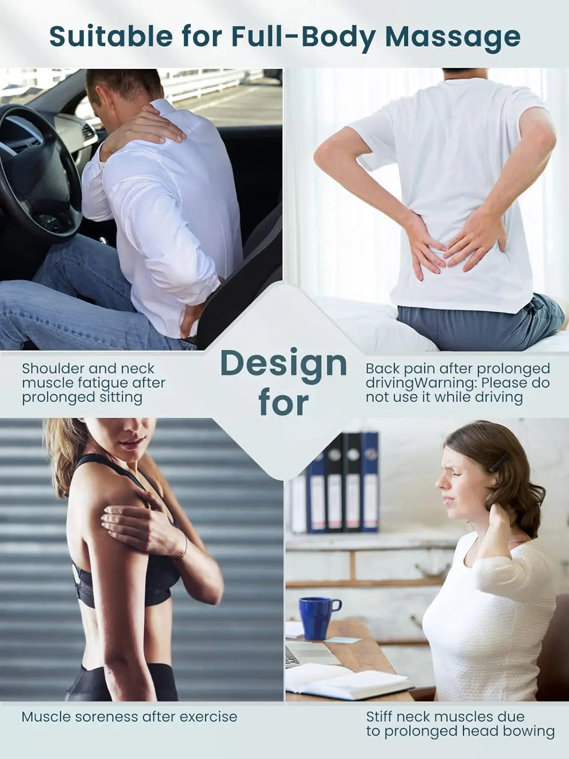 Neck and Shoulder Massager Heated Back Massager