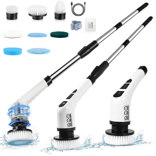 Electric Spin Scrubber USB Rechargeable Wireless Electric Cleaning Brush.
