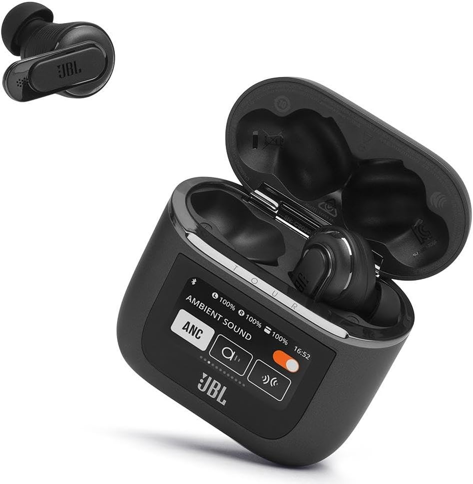 JBL Tour Pro 2 True Wireless Noise Cancelling Earbuds.