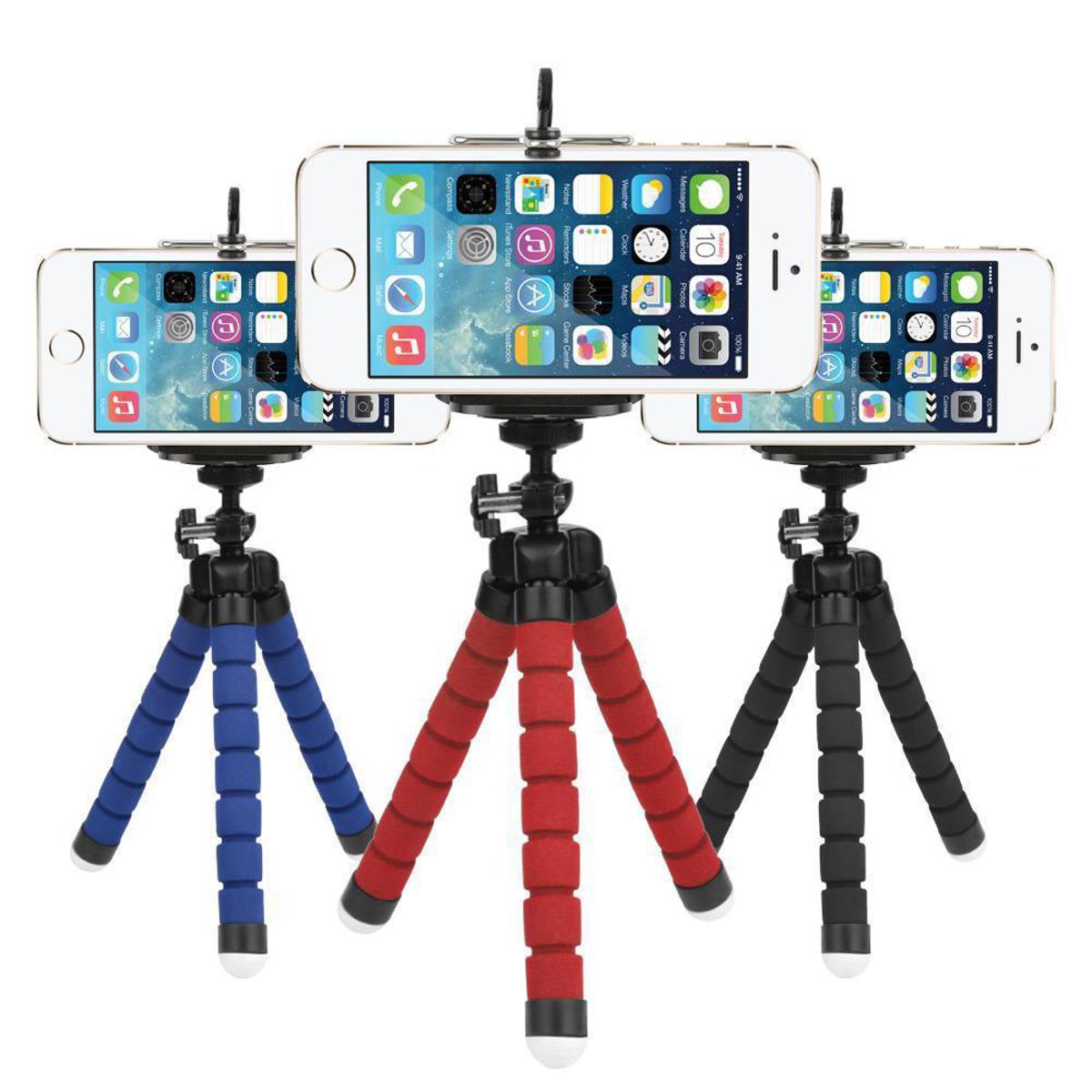 Pack of 3 Tripods and 3 Phone Holders total 6 pieces (Free Cash on Delivery)