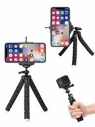 Pack of 3 Tripods and 3 Phone Holders total 6 pieces (Free Cash on Delivery)