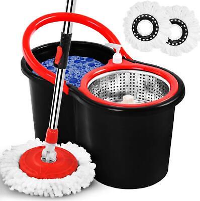 Easy Spin Mop and Bucket Set with 2 Heads and Spinner is made by Stainless steel.